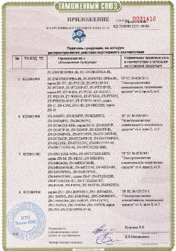 24.03.2019 Йошкар-Ола - ЗАО Хиквижн. Приложение к сертификату Взрывазащитные видиокамеры. ТР ТС 020/2011